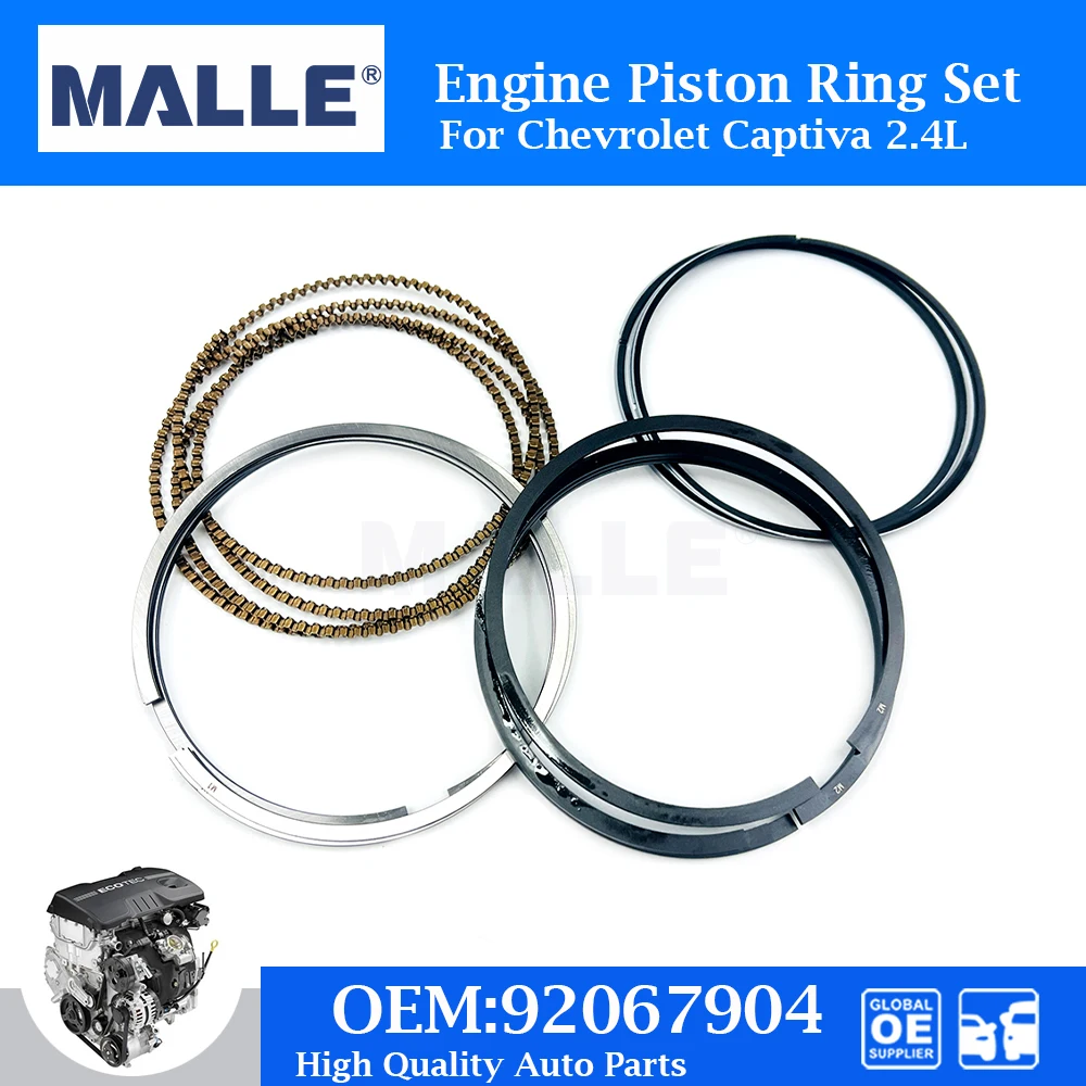 

Engine Piston Ring Set For Chevrolet Captiva 2.4L Opel Antara 2.4 Auto Parts Car Accessories 92067904 Piston O-Ring Kit Steel