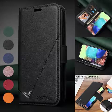 Wallet Magnetic Leather Case For Samsung Galaxy A12 A30s A31 A32 A40 A41 A51 A52 A70 A71 A72 S22 Ultra S21 FE S20 Plus Note 20