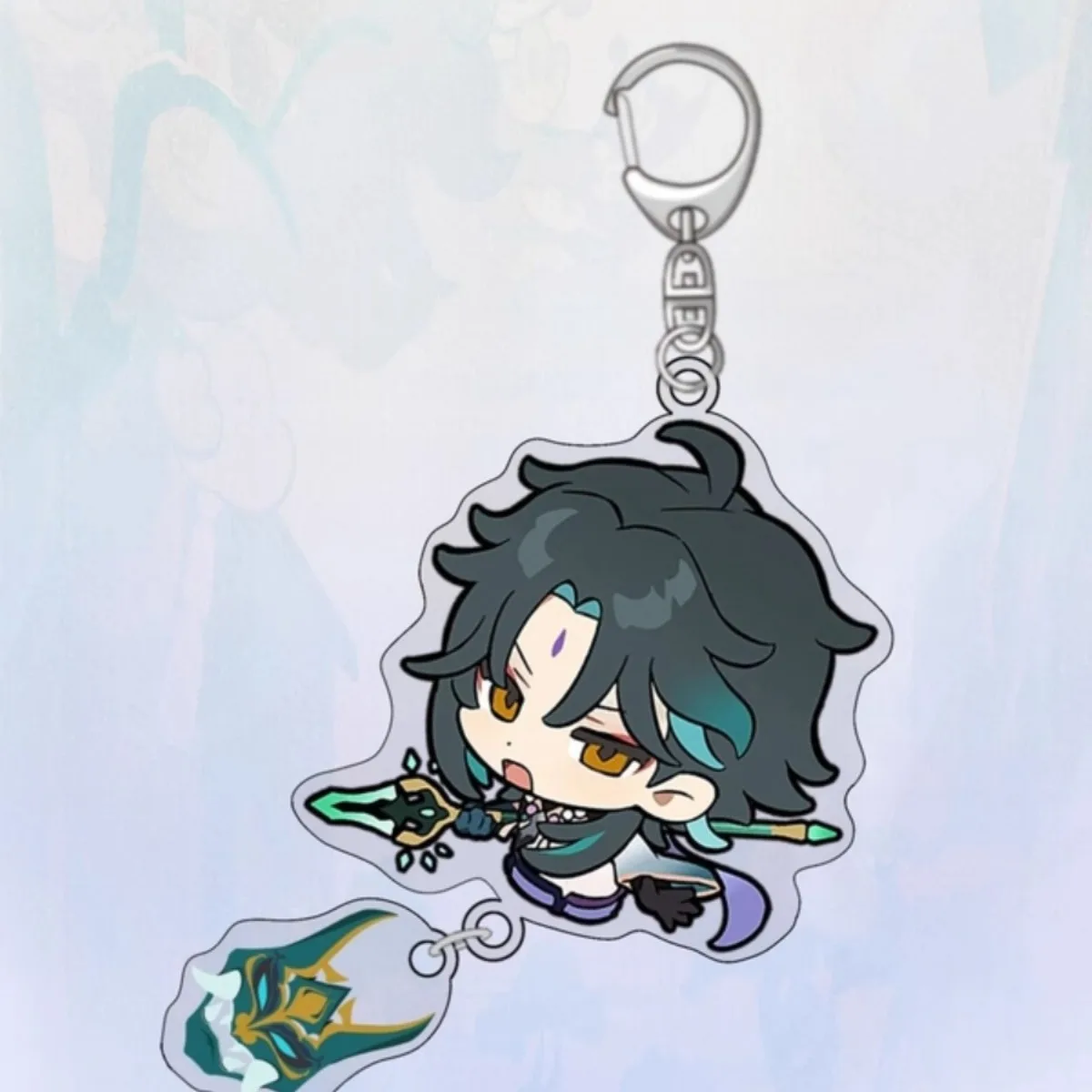 Anime Genshin Impact Kunikuzushi Morax Kaeya Xiao Hu Tao Tartaglia Acrylic Keychain Cartoon Role Playing Pendant Peripheral Gift