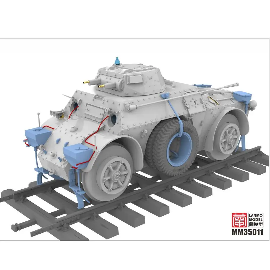 Lanmo MM35011 1/35 Итальянский железнодорожный бронеавтомобиль AB40, модель-конструктор и тяжелая техника