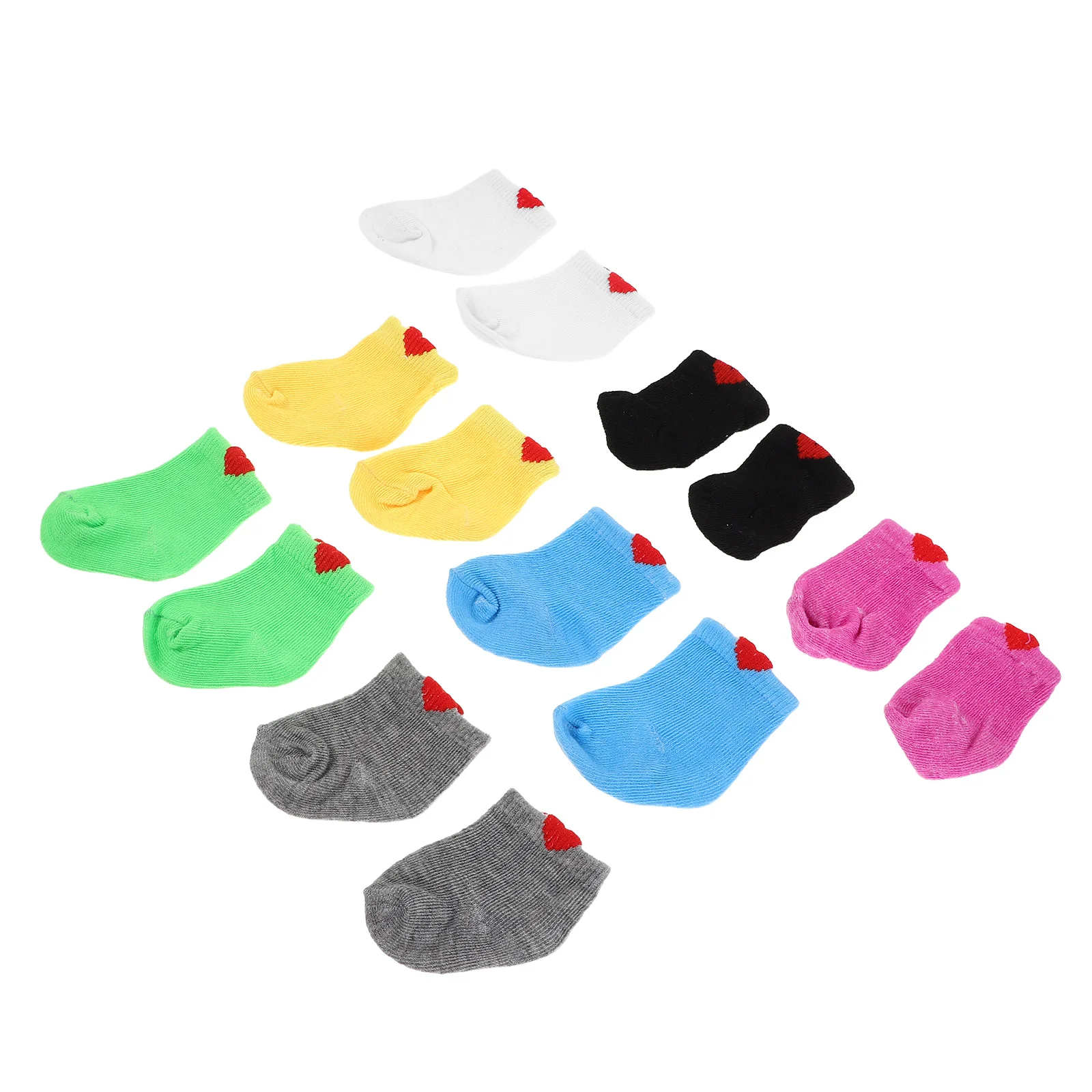 

7pcs Socks 18 Inch Multicolor Soft Fit American Accessories Girls Dress Up Pretend Play Set Outfit Collection