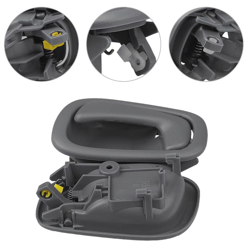1pcs Left & Right Dark Gray Interior Door Handle Inside Door Handles For Toyota Corolla Chevrolet Prizm 1998-2002 69206-02050