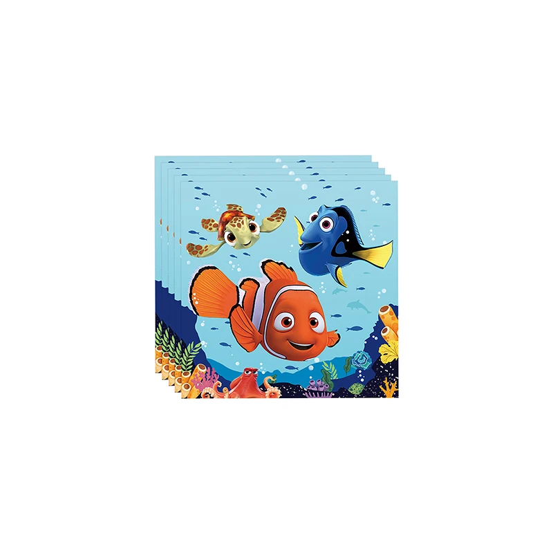 Finding Nemo Disposable Tableware Birthday Party Decor Backdrop Baby Shower Plate Sling Cup Banner Flag Foil Balloon