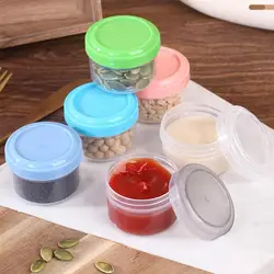 6pcs Condiment Containers with Lids Salad Dressing Container Chutney Chili Sauce Cups Airtight Stackable Leakproof Sauce Box