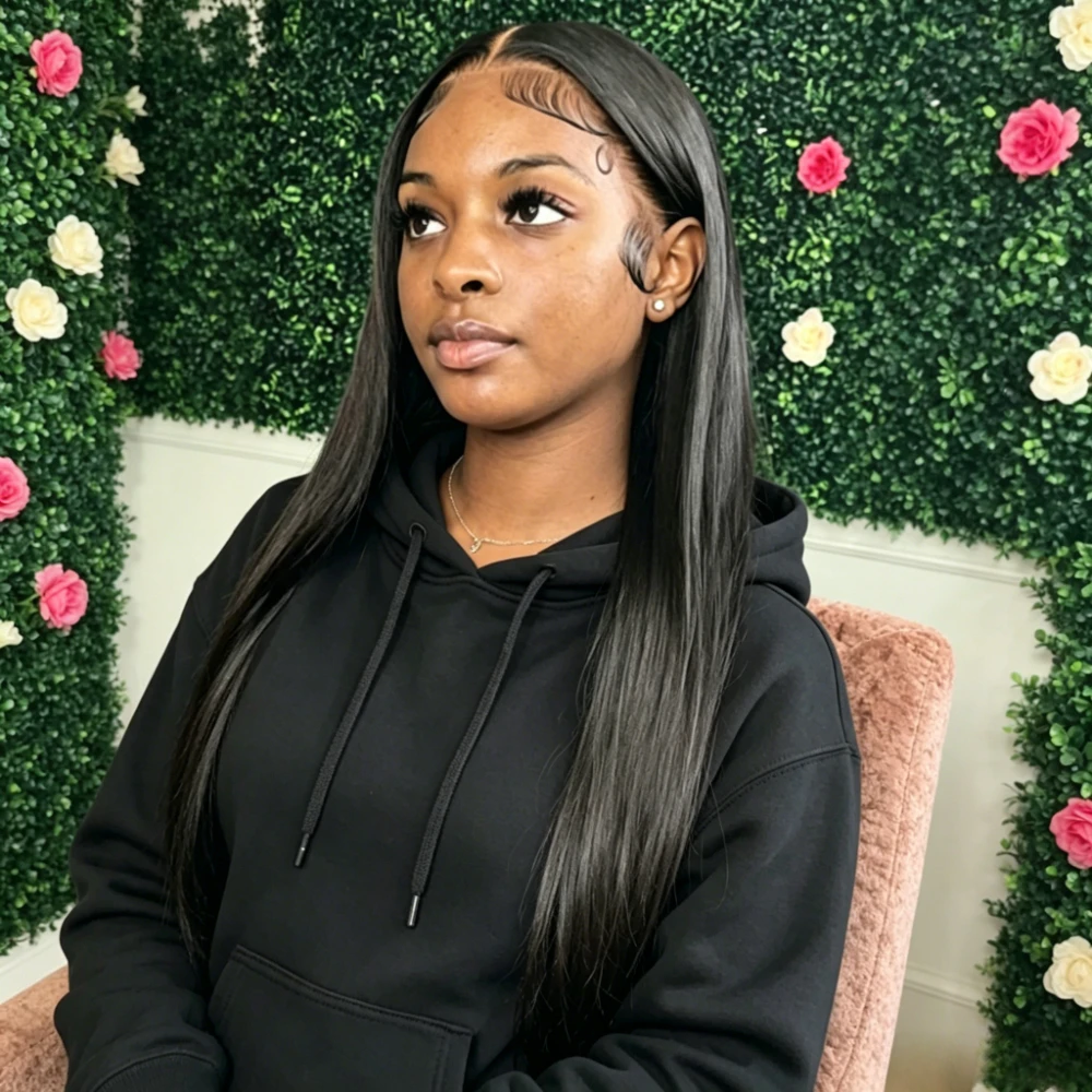 

30-46 Inch Natural Black Bone Straight Brazilian Human Hair Wig 13x4 13x6 HD Transparent Lace Frontal Pre Plucked 200% Density Fashion Wigs For Women Daily Use