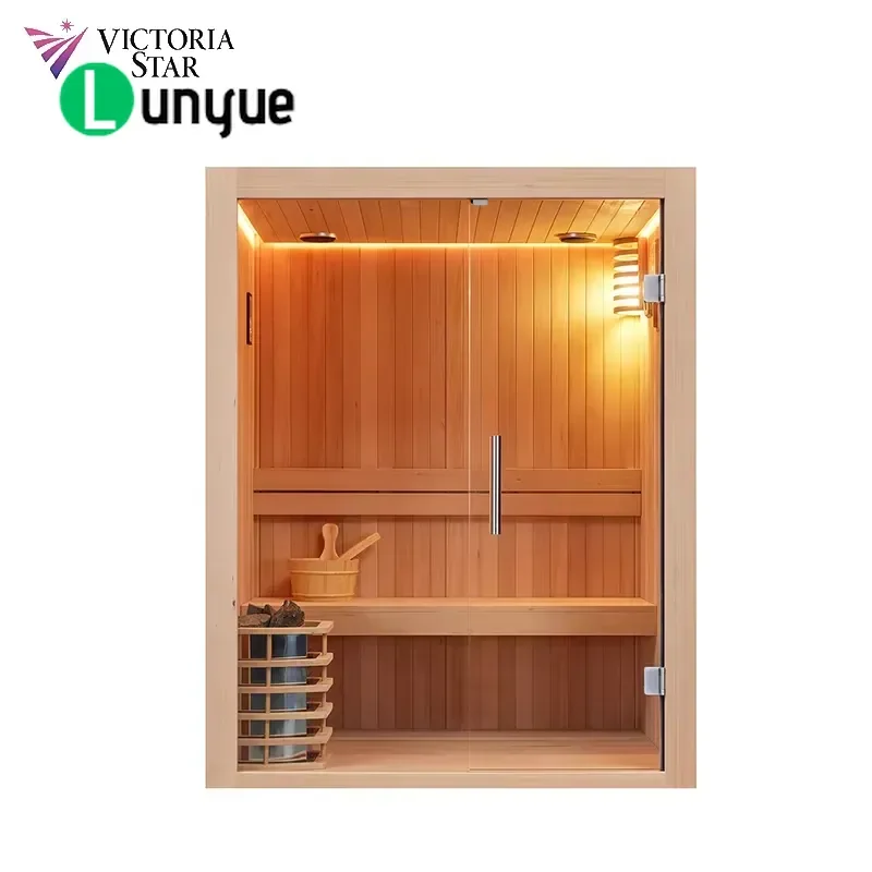 Customizable Traditional Wood Stove Steam Sauna Room for 1-2 Persons Home Family Use Indoor Heating Bath House DIY Kit