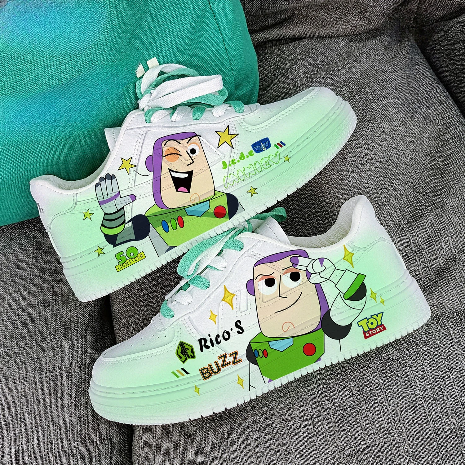 Disney cartoon kids Toy Story scarpe Casual stivali da pioggia per studenti scarpe moda regalo scarpe corte antiscivolo