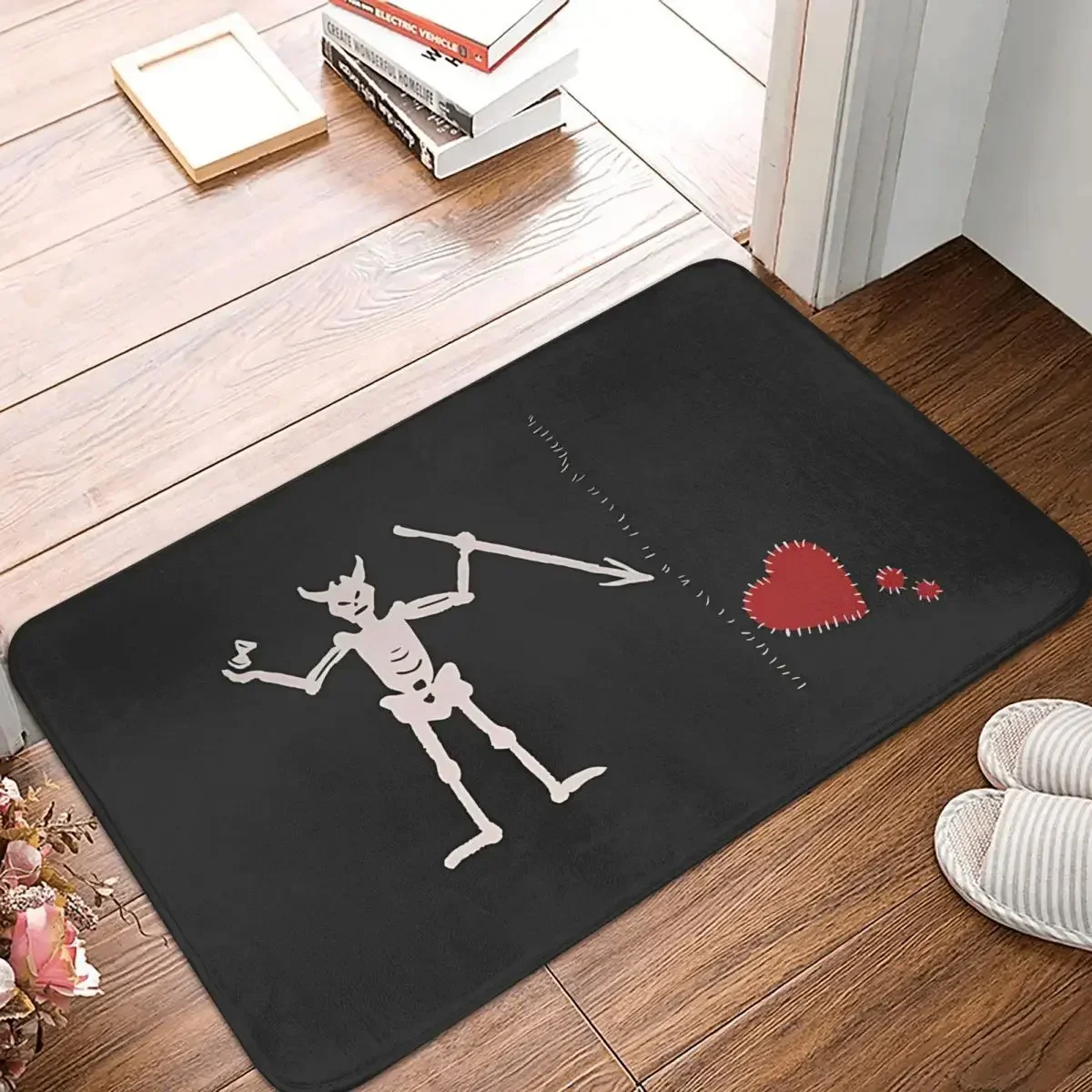 Anti-Slip Rug Doormat Kitchen Mat Flag Which Means Death 5 Balcony Carpet Indoor Decor