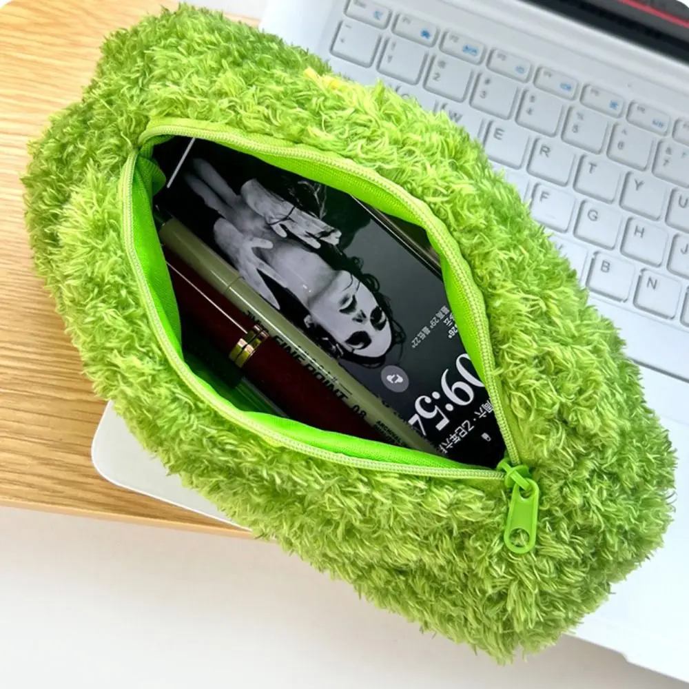 

Корейский стиль, брокколи, чесночная ручка, сумка для хранения на рабочем столе, эстетичная сумка для канцелярских принадлежностей с овощами, Ins Style, большая вместимость