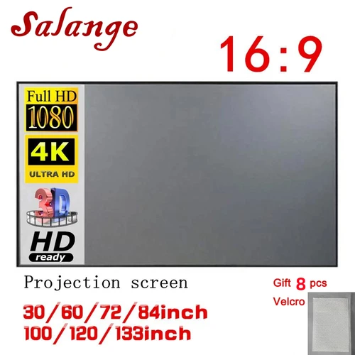 Pantalla proyector Salange 100 120 pulgadas pantalla de proyección portátil tela reflectante para XGIMI H3 H2 YG400 Xiaomi Beamer