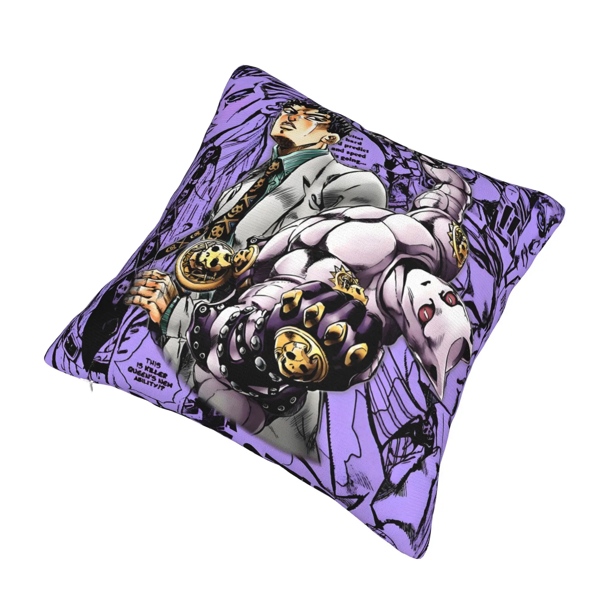 Yoshikage Kira Manga  Throw Pillow Case for Sofa Anime Japanese Modern Cushion Cover Square Pillowcase