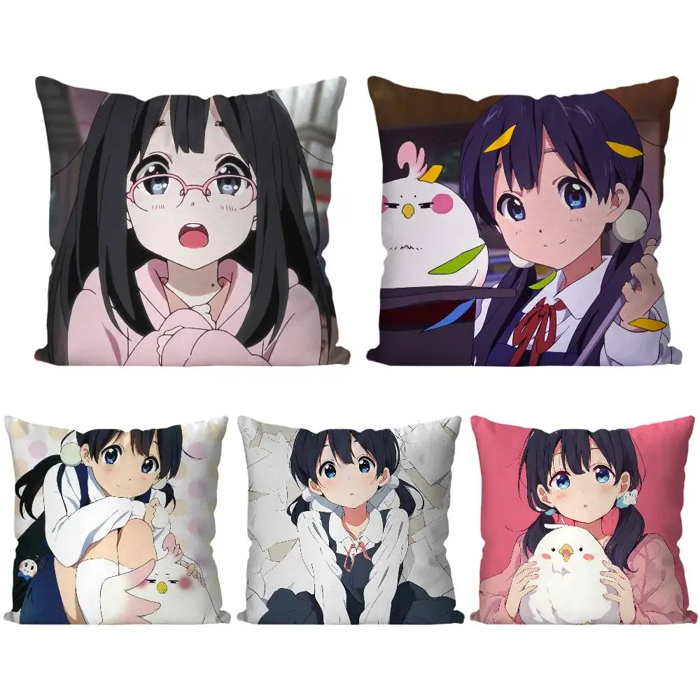 Kitashirakawa Tamako Animation Tamako Market Pillow Case Fashion Square Pillowcase Bedroom Sofa Room Ins Decoration Leisure