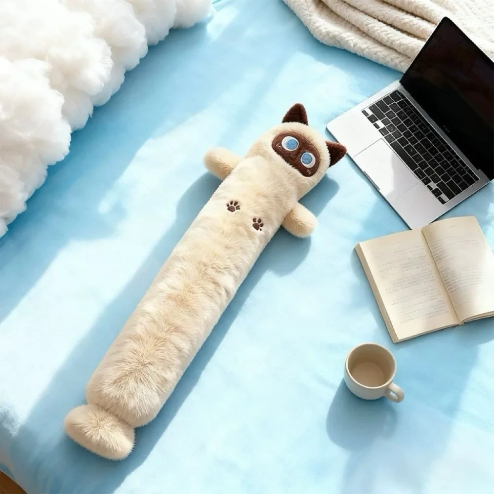 

Water-filled Siamese Cat Hot Water Bag Rubber Bag Cartoon Long Cat Hot Water Bottle Cute Durable Kitty Hand Warmer Bed Warming