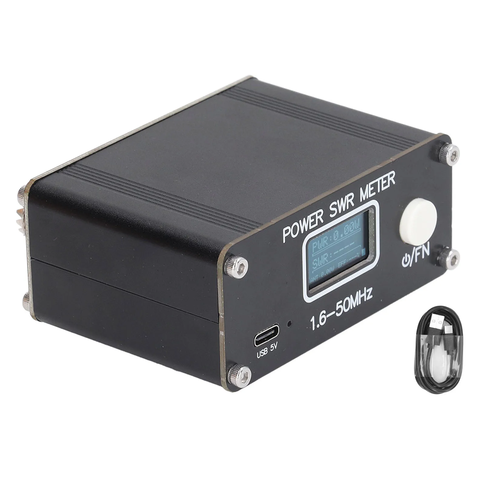 SWR Meter 150W HF Standing Wave Ratio Meter MF AM CW SSB 1.6‑50MHz Watt Meter for Measurement