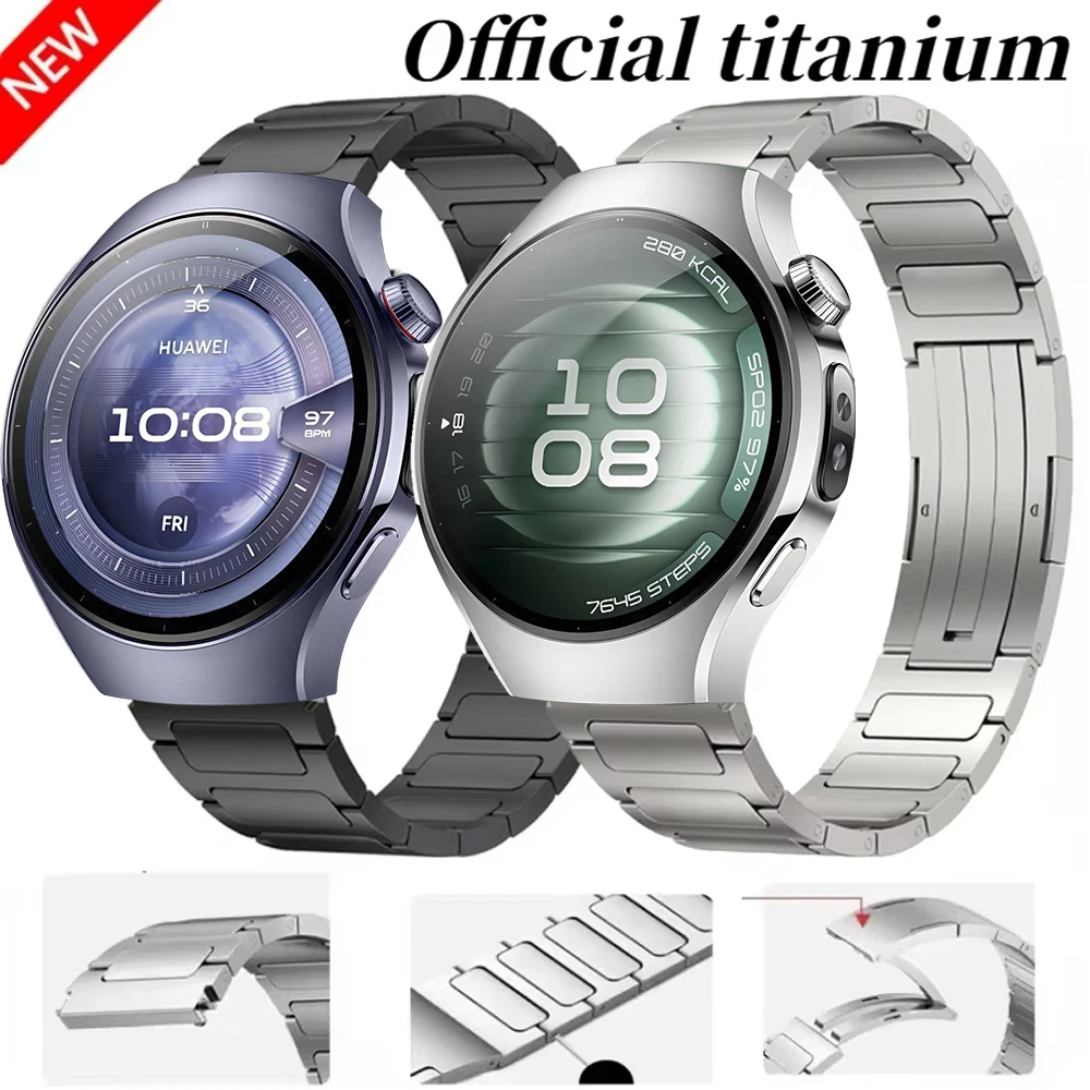 22mm Titanium Alloy Strap For Huawei Watch 5/4/GT5/GT4/2e 46mm Lightweight Comfortable Band for Amazfit GTR 4/Stratos 3 Bracelet
