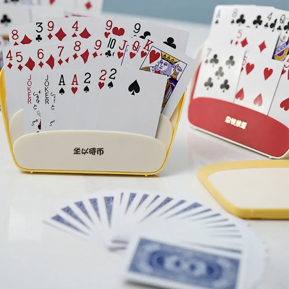 

Plastic Game Card Stand Curved Design Tabletop and Game Stand Hands Free Playing Card Holder Hands-Free Poker Rack Holds Up Card