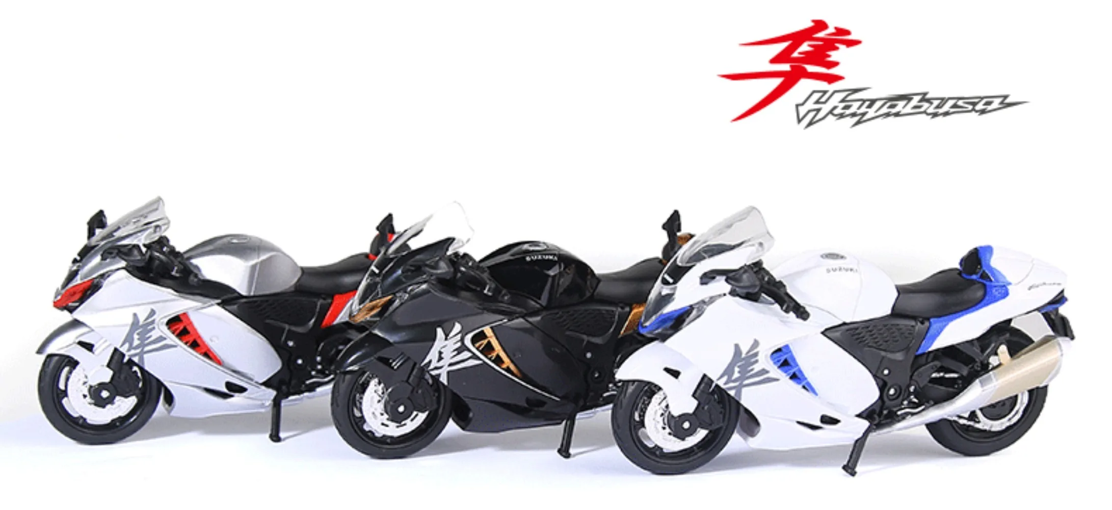 1:18 Honda CBR1000RR GSX1000R R1 Motorrad Spielzeug Modell Rad Lenkung Versenkbare Stativ Motorrad HAYABUSA Lernspielzeug – Detail 8