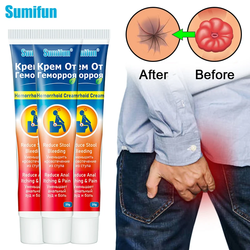 

1/2/3Pcs Medical Hemorrhoid Ointment Internal External Piles Relieve Pain Anal Bleeding Swelling Fissure Bacteriostatic Cream