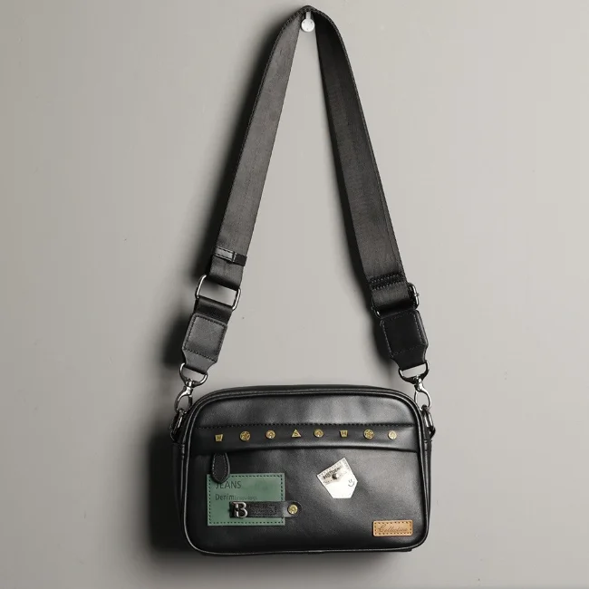 Street Trendy Shoulder Bag for Young Men Fashion PU Leather Crossbody Bags Party Business casual Mobile bag Мужская сумка bolsos