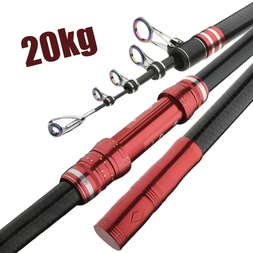 

Telescopic Fishing Rod 2.7/3.0/3.6/4.2/4.5m Travel Surf Rod Spinning Power 30-250g Throwing Surfcasting Carbon Baitcasting rod