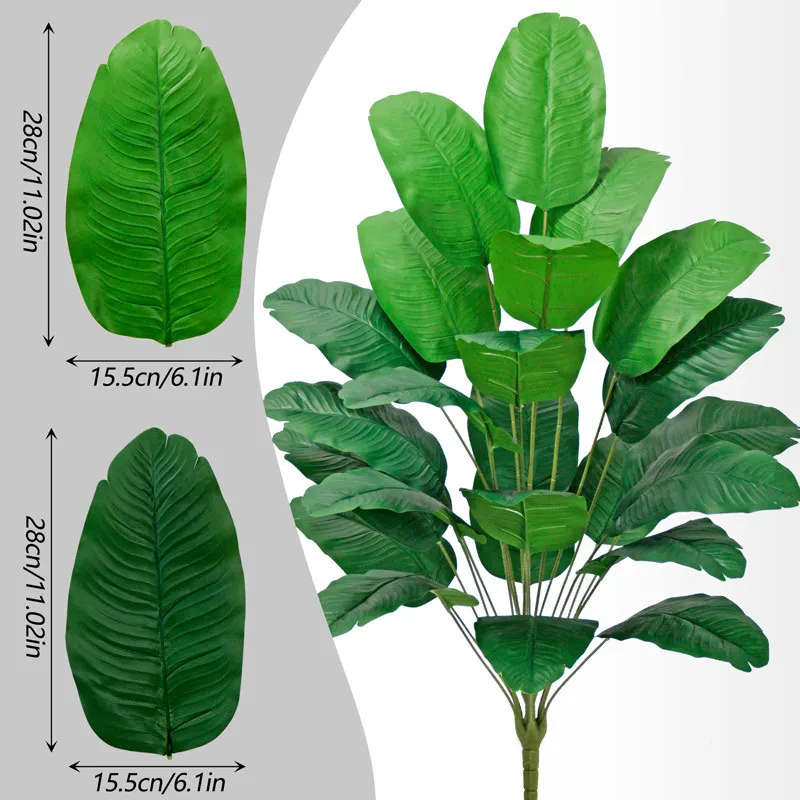 

Artificial plant large banana leaf bonsai artificial eucalyptus indoor courtyard outdoor living room and wedding home decoration