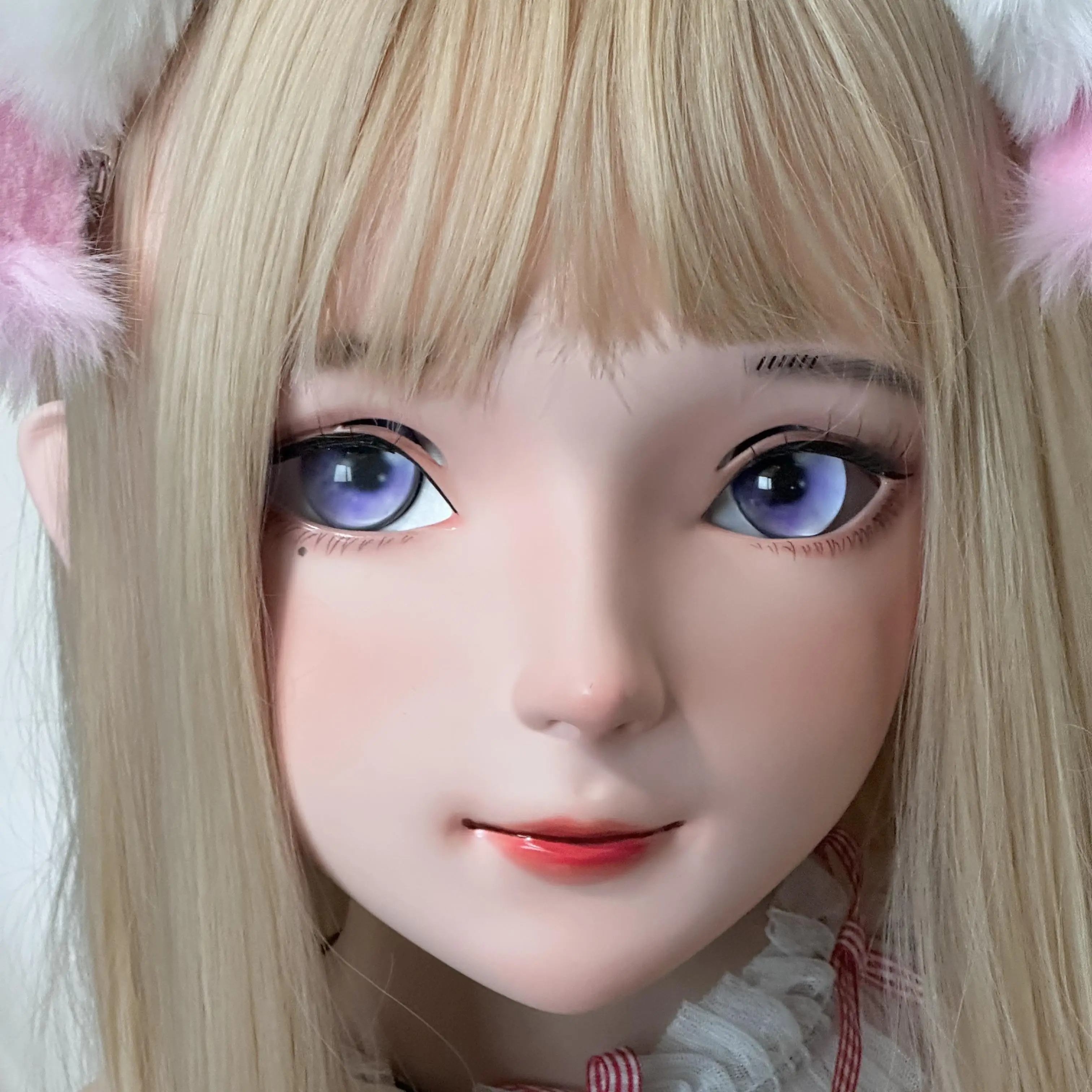 Customize Character Female/Girl Resin Kig Full Head With Lock Anime Cosplay Japanese Anime Kigurumi Mask