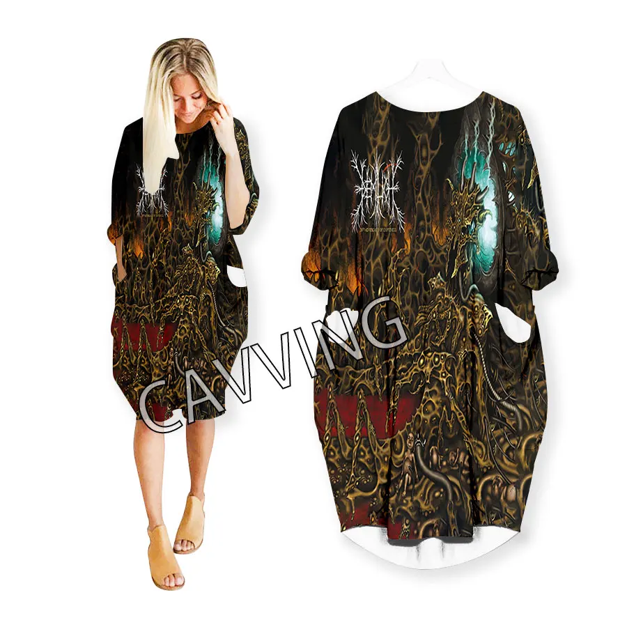 CAVVING-traje de camisa con estampado 3D para mujer, Top Harajuku, faldas, vestidos de manga larga