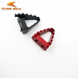 Universal Rear Brake Plate Tip CNC Brake Pedal Head Anti Slip Pre Hole Aluminum Alloy Triangle Solid Toothed for Motorcycle