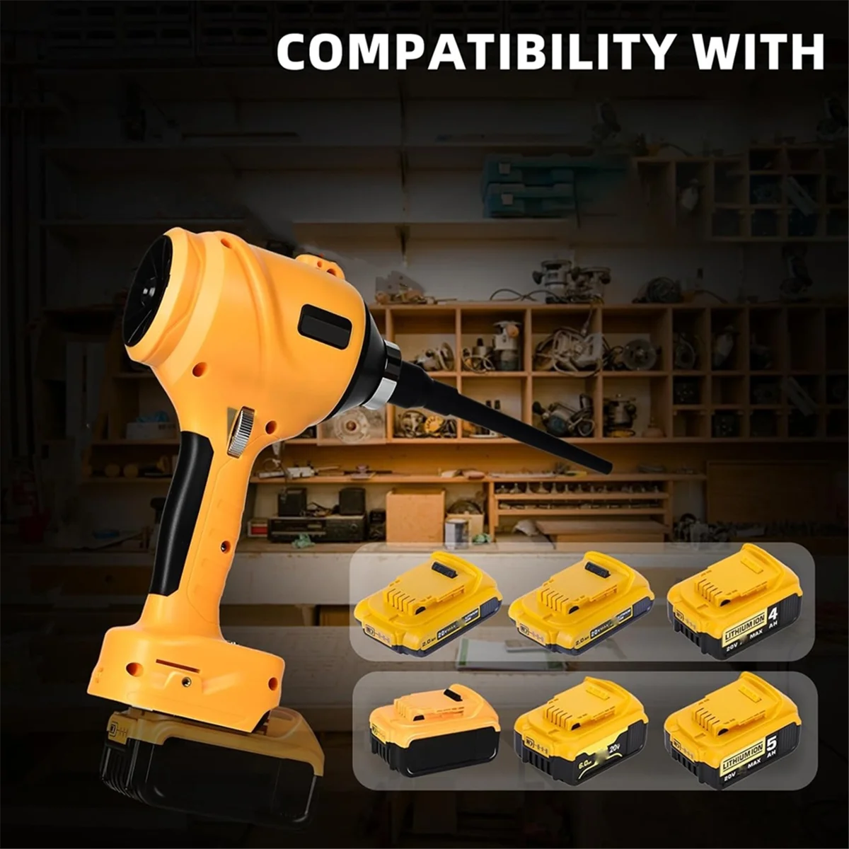 

PA-Cordless Dust Blower for 20V Battery, Brushless Handheld Leaf Blower Compressed Air Duster for
