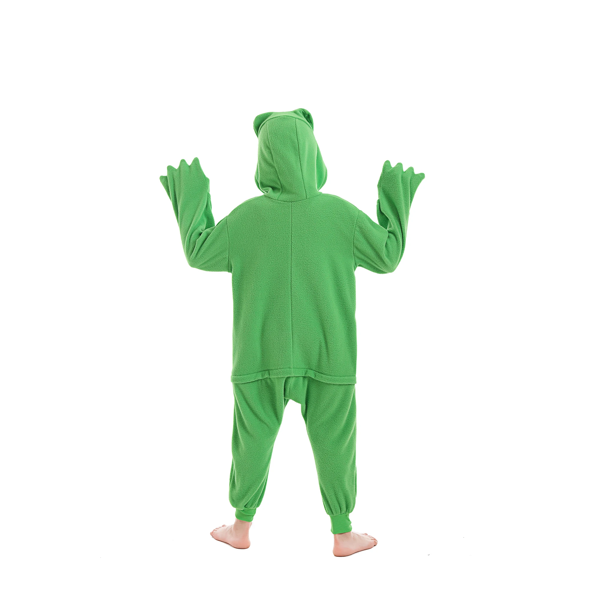 Frog One-piece Pajamas for Boys and Girls Soft Hooded Child Onesie Halloween Christmas Animals Cosplay Costumes Pijama Suits