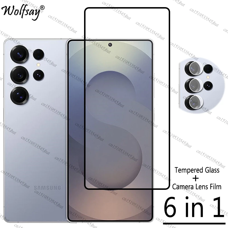 غطاء كامل من الزجاج المقسى لهاتف سامسونج جالاكسي S25 الترا واقي شاشة سامسونج S25 + S26 الترا الزجاج لهاتف سامسونج S25 الترا الزجاج