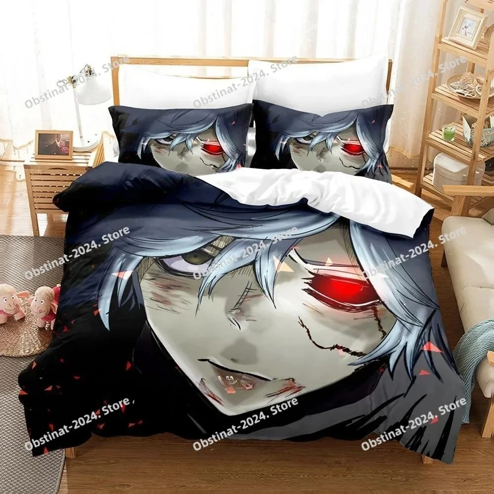 

3D Hell's Paradise Jigokuraku Bedding Set Printed Bed Set Duvet Cover Sheet Pillowcase Bed Soft Quilt Cover Full Queen King Size