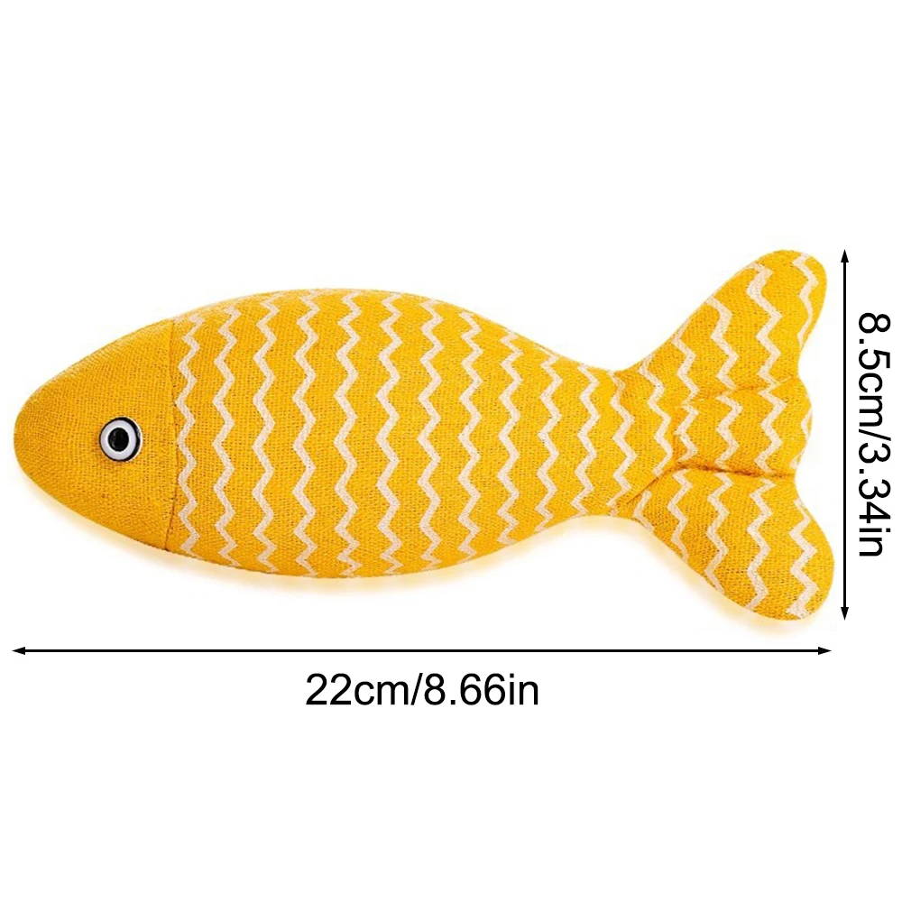 Random Fun Cat Sackcloth Fish Toy High With Catnip Fish Pet Cat Gnawing Inside The Toy Room Pet Toy image 6