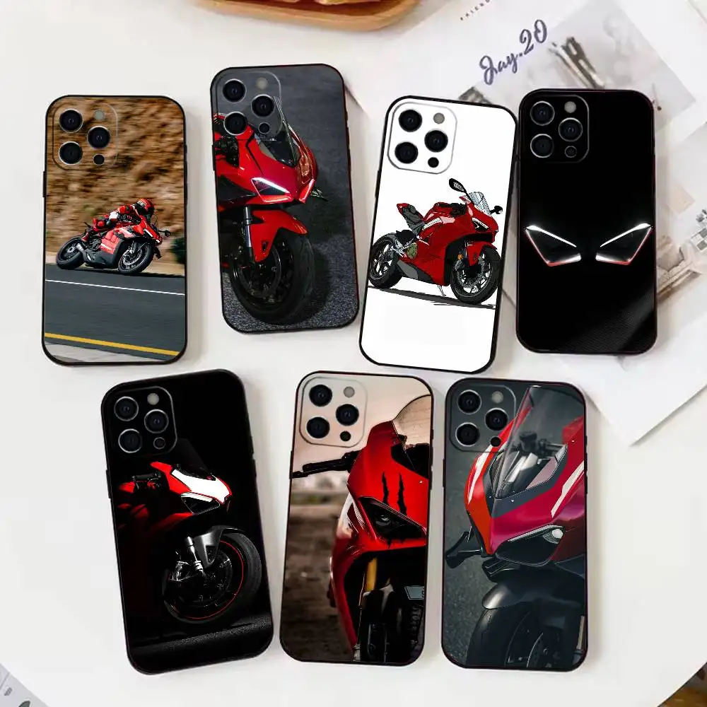 

M-Motorcycle R-Racing car Phone Case For iPhone 16,15,14,13,12,17,Pro Max,Plus Silicone Black Case
