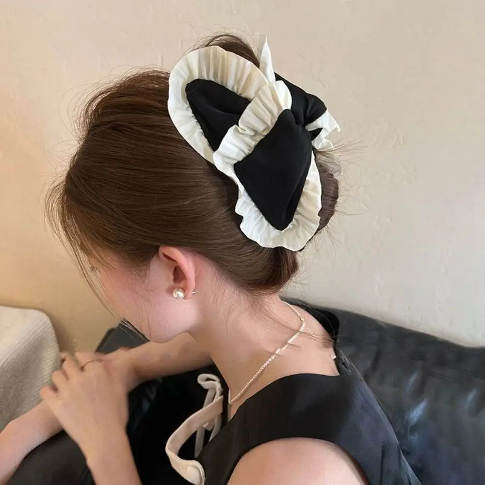 Spinki do włosów w kratę, materiałowe, z kokardką, kreskówkowe, królik/niedźwiedź, koreańskie wsuwki dla dziewczynek.