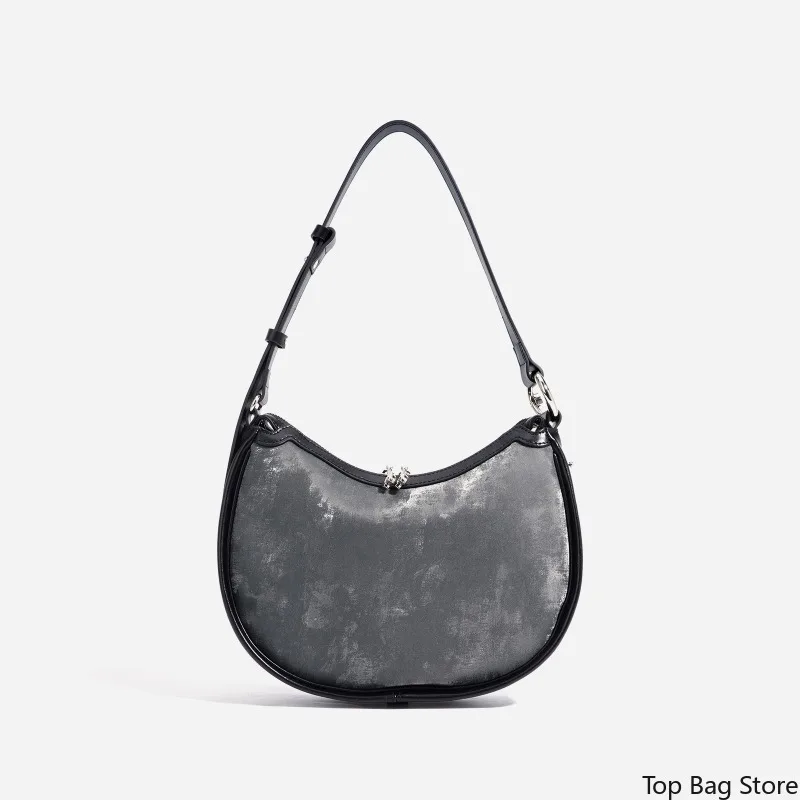 Elegant Minimalist Everyday Soft Hobo Shoulder Bag for Women Genuine Leather Vegetable Tanned Adjustable Strap Luxury Handbag