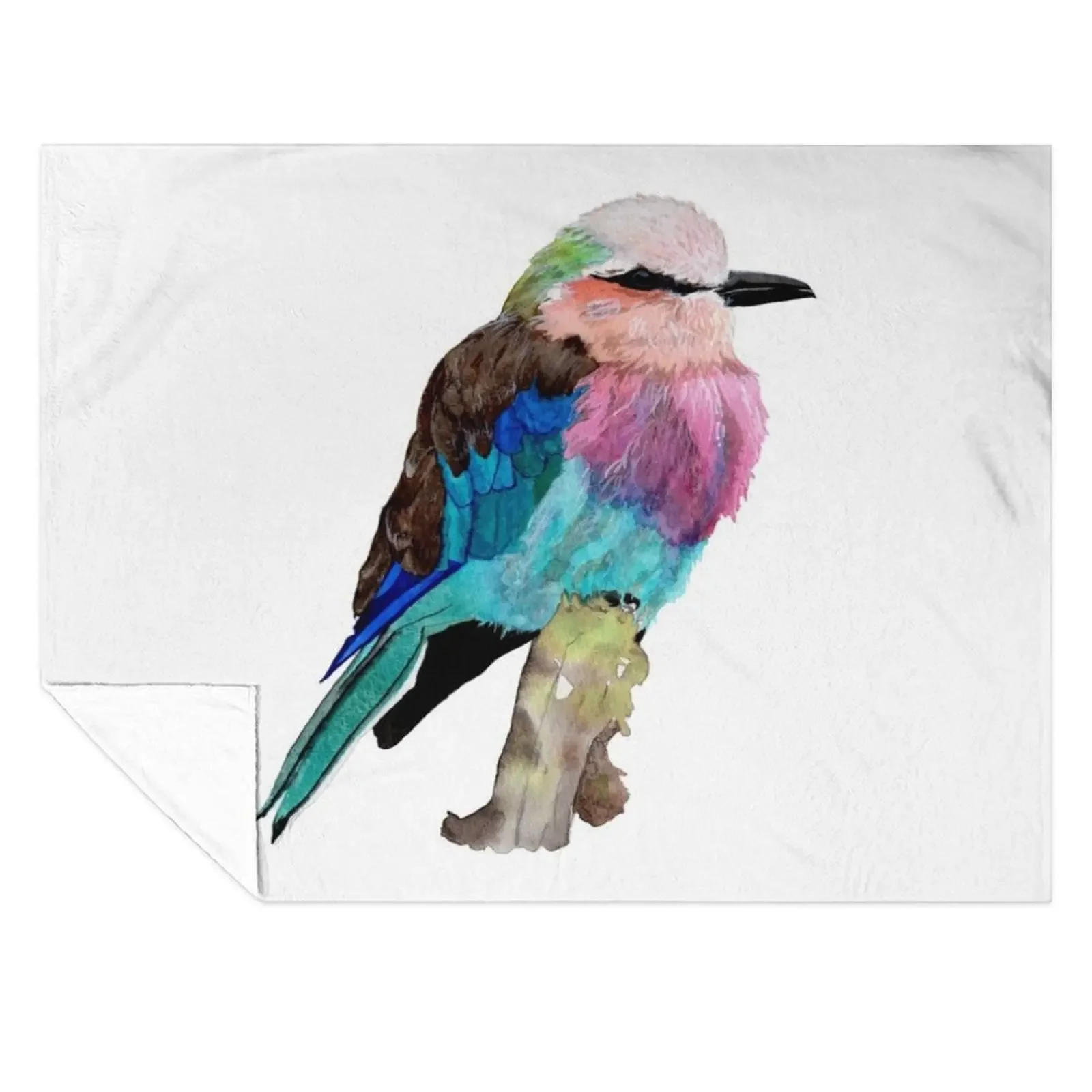 

Lilac Breasted Roller Bird Throw Blanket Moving Furrys Soft Big Weighted Blankets