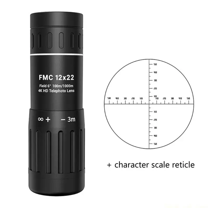 A2BE Professional 12x Monocular Featuring crossing Reticle for Distance Calculation