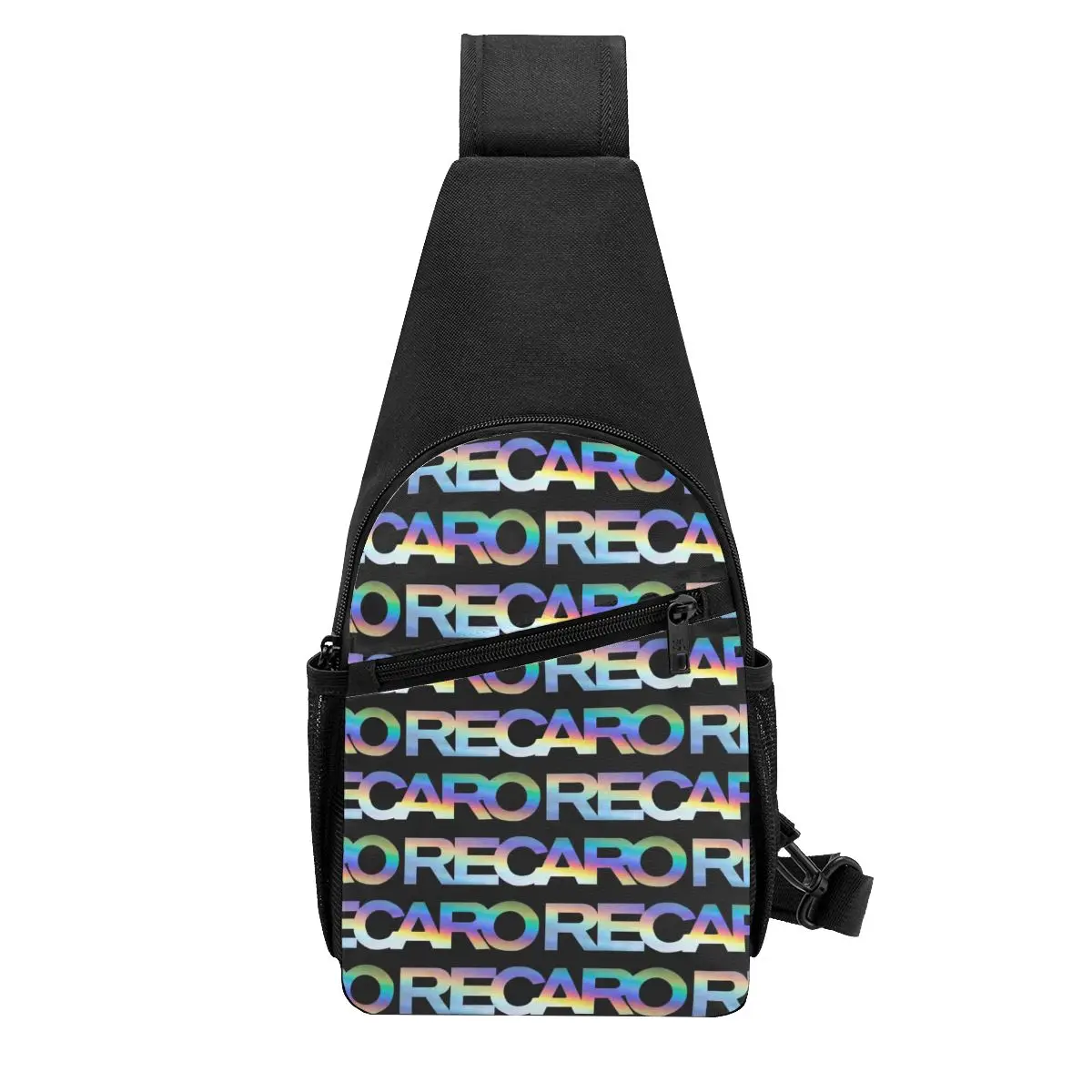 Recaro Houndstooth Logo Chest Bag Men Sling Crossbody Backpack Chest Bag Traveling Hiking Daypack Shoulder Bag