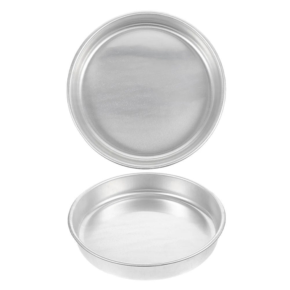 

2pcs Thickened Aluminum Baking Tray Heat Resistant Metal Roasting Pan Pizza Dish Oven Tart Silver Pan