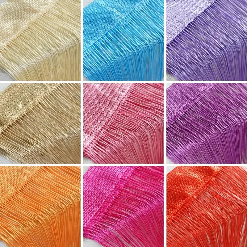 100x200cm Thread Curtains Screen Ribbon String Divider Blind for Living Room Door Wall Window Panel Tassel Curtain