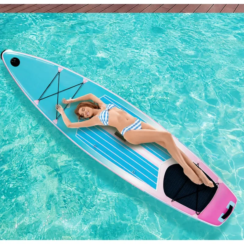 New Inflatable SUP Paddle Board Gradient Color Stand Up Paddleboard Surfing Board for Water Sports Direct Sales