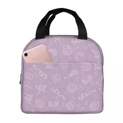 Picnic Purple Magical Power Pattern chiusura con cerniera Cooler S-Sailor Moon Lunch Bag per borse per alimenti da donna