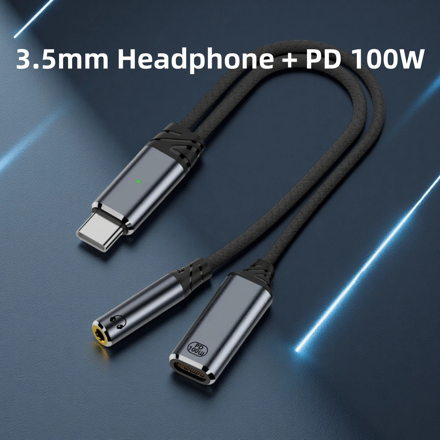

USB C to 3.5mm Headphone and Charger Adapter with PD 100W 60W Fast Charging Type C to Audio Jack Aux Cord Compatible for Phone16
