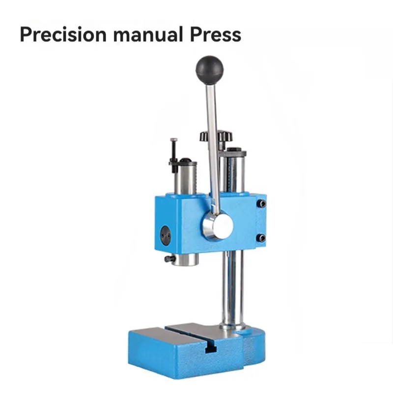 Manual Press Industrial Precision Hand Press Shaft Press Desktop Punch Press Die Cutting Machine Round Column 0.3A