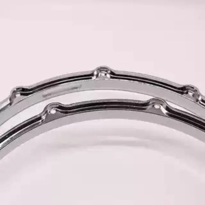 14-Inch 10-Hole Silver Die-Cast Aluminum Alloy Drum Hoop High Precision For Snare Jazz Drum Kit Accessories