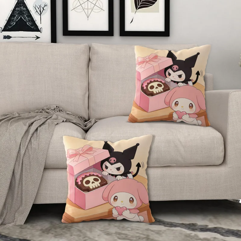 

Sanrio Kuromi Strawberry Throw Pillow, Cinnamoroll My Melody Decorative Throw Pillow for Sofa Car Home Decor