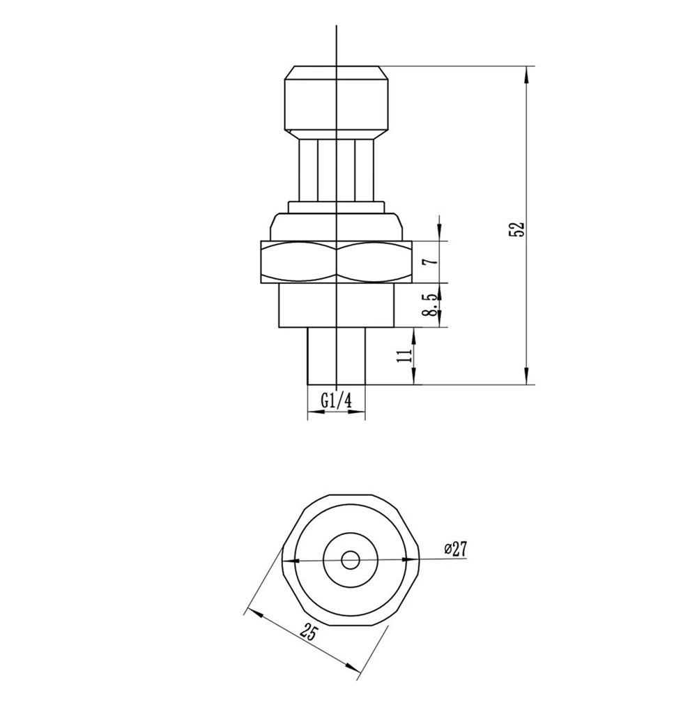 圧力トランスデューサー,1/4,1.2mpa,0.5-4.5v,5vdc,0.3mケーブル,炭素鋼,環境保護用メッキ,水ガス用