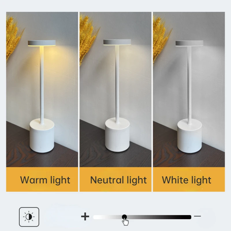 Table Lamps Desk Lamp Bar Restaurant Room Decor Table Light LED Beside lamp USB Charging Touching Control Three Color Light