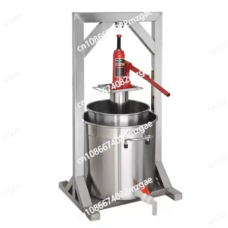 Commercial Stainless Steel Grape Press and Fruit Crusher for Home Juicing, Distiller Leaf Press with Juice Residue Separation